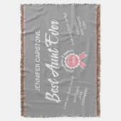 Couverture Ruban rose de la meilleure tante personnalisable (devant Vertical)