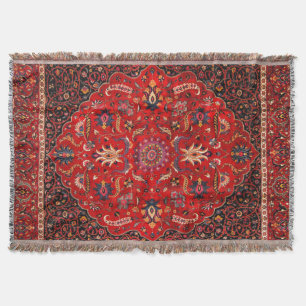 Couverture Rug perse rouge de Mashhad