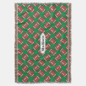 Couverture Rugby / Football Motif personnalisation nom jeter (devant Vertical)