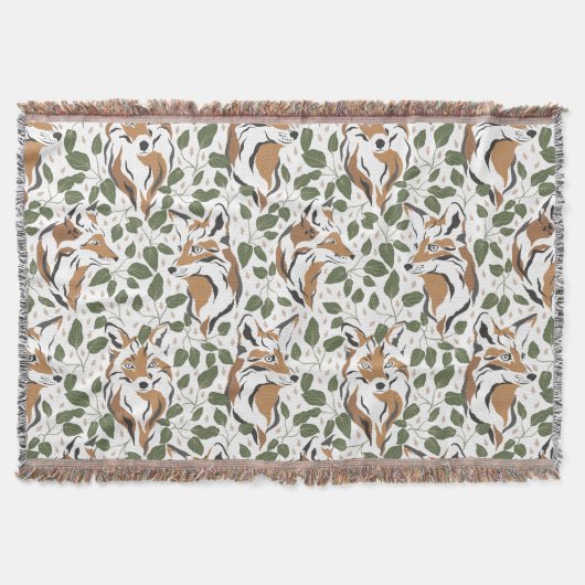 Couverture Russe aquarelle Bois Fox Motif (Devant)