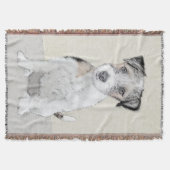 Couverture Russell Terrier Peinture rugueuse - Art Chien orig (Devant)
