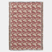 Couverture Rust Floral Leaf Pattern | Terracotta Botanical  (devant Vertical)