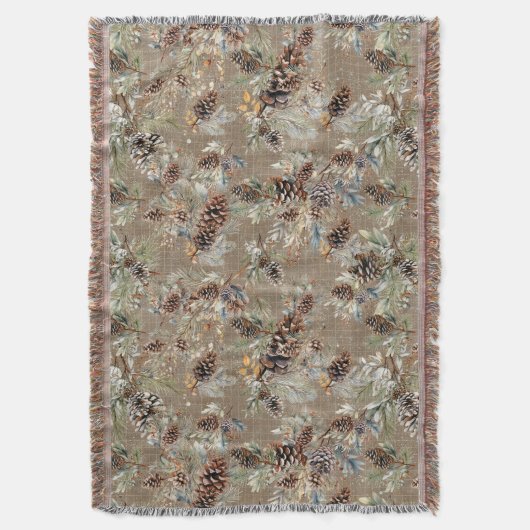 Couverture Rustic Christmas Boho Pattern  (devant Vertical)