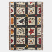 Couverture Rustic Fall Quilt Motif | Patchwork agricole (devant Vertical)