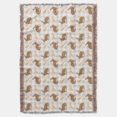 Couverture Rustic Farmhouse Brown Hare And Carrots Beige (devant Vertical)