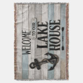 Couverture Rustic Lake House Anchor Nautical Coastal (devant Vertical)