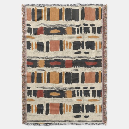 Couverture Rustic Mudcloth Geometric Pattern (1) (devant Vertical)