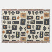 Couverture Rustic Mudcloth Geometric Pattern (2) (Devant)