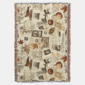 Couverture Rustique Automne Ephemera Collage | Terre chaude (devant Vertical)