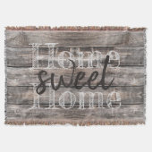 Couverture rustique chic MAISON SWEET HOME | (Devant)