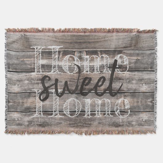Couverture rustique chic MAISON SWEET HOME | (Devant)