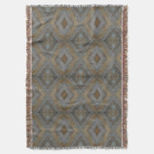 Couverture Rustique Moderne Motif Diamant Bois Patiné (devant Vertical)