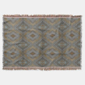 Couverture Rustique Moderne Motif Diamant Bois Patiné (Devant)
