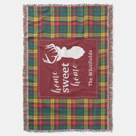 Couverture Rustique Tartan Buchanan Plaid Personnalisé (devant Vertical)