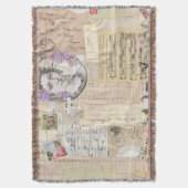 Couverture Rustique, vintage, collage, floral, shabby chic, é (devant Vertical)