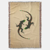 Couverture Rustique Yin Yang Lizards (devant Vertical)