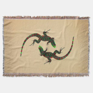 Couverture Rustique Yin Yang Lizards