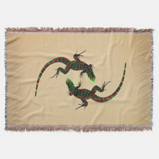 Couverture Rustique Yin Yang Lizards (Devant)