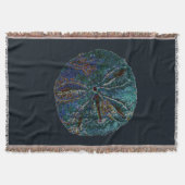 Couverture Sable Dollar Art Abstrait Bleu Nautique Cadeau Fav (Devant)