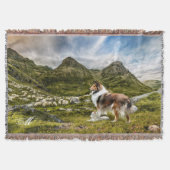 Couverture Sable Rough Collie, Lamb & Sheep - Personnalisé (Devant)