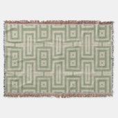 Couverture Sage Vert et Beige Moderne Impression (Devant)