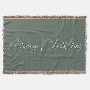 Couverture Sage vert minimaliste Script moderne Joyeux Noël