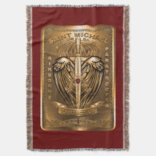 Couverture Saint Michael Patron Saint des Parachutistes 