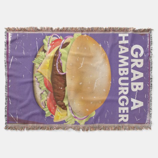 Couverture Saisissez un Hamburger Affiche de nourriture vinta (Devant)