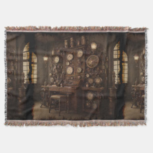 Couverture Salle Steampunk avec vieilles horloge