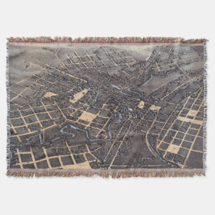 Couverture San Antonio, Texas, carte antique aérienne de la v