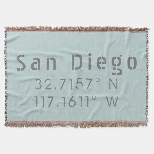 Couverture San Diego, Californie longitude et latitude (Devant)