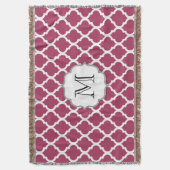 Couverture Sangria Carrelage rouge marocain avec Monogramme p (devant Vertical)