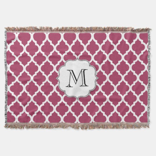 Couverture Sangria Carrelage rouge marocain avec Monogramme p (Devant)