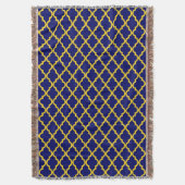 Couverture Sapphire Sun : Bleu & Jaune Boho Elégance marocain (devant Vertical)