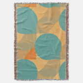 Couverture Sarcelle, Brun clair et Orange dans un motif de st (devant Vertical)