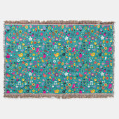 Couverture sarcelle d'hiver de motif de bande dessinée (Devant)