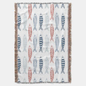 Couverture Sardines méditerranéennes décoratives Motif de poi (devant Vertical)