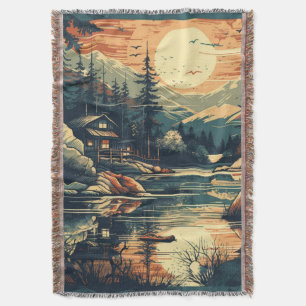 Couverture Scandinave Rétro Maison de montagne