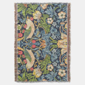 Couverture Schéma floral William Morris Strawberry Thief (devant Vertical)