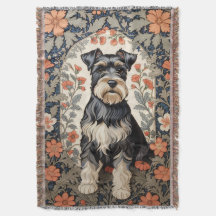 Schnauzer Élégant Motif Floral Inspiré de William
