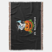 Couverture Schnauzer Miniature Ew Laver Citrouille Halloween (devant Vertical)