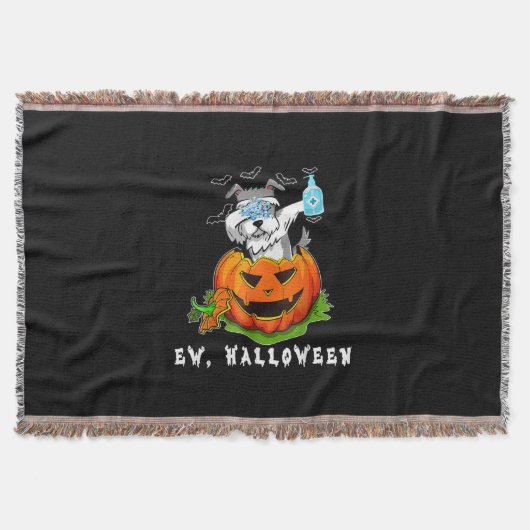 Couverture Schnauzer Miniature Ew Laver Citrouille Halloween (Devant)
