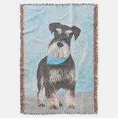 Couverture Schnauzer (Miniature) Peinture - Chien original mi (devant Vertical)