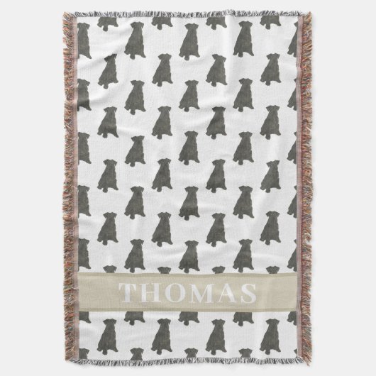 Couverture Schnauzer personnalisé (noir)  (devant Vertical)