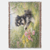 Couverture Schnauzer Puppy Springtime Flowers (devant Vertical)
