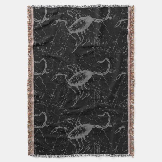 Couverture Scorpio Constellation Hevelius 1690 sur Black (devant Vertical)