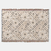 Couverture Seamless abstract moderne checkered plaid floral b (Devant)