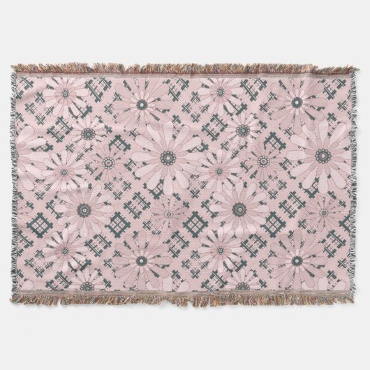 Couverture Seamless abstract moderne checkered plaid floral p (Devant)