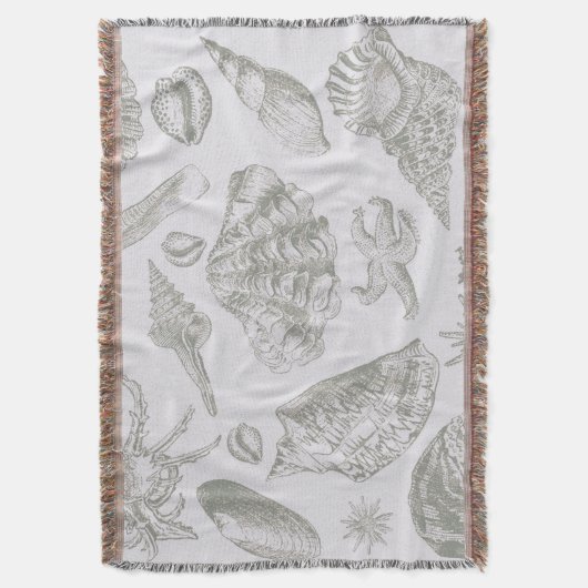 Couverture Seashell Soft Antique Art Beach Shops (devant Vertical)