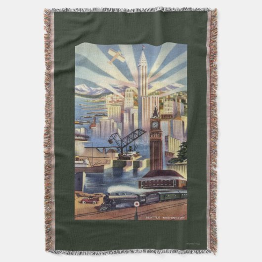 Couverture Seattle, Washington - vue du centre ville (devant Vertical)